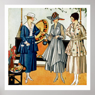Modebewusste Damen Poster