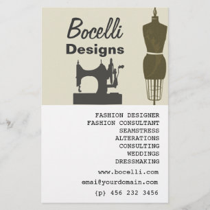 Modebewusste Damen Schneiderei Mode-Stylistin Mode Flyer