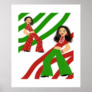 Modebewusste Frauen Poster