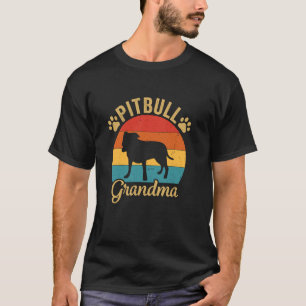 Modebewusste Pitbull-Oma Hund Lustiger Pitbull-Hun T-Shirt