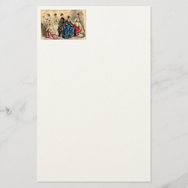 Modebewusste viktorianische Damen  Briefpapier (Vorderseite)