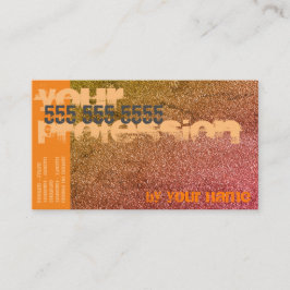 Modebewusster Orange Peach Glitzer Springles Moder Visitenkarte