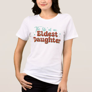 Modebewusstes Leben der ältesten Tochter Mädchen Tri-Blend Shirt