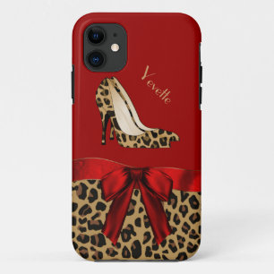 Modebewusstes Red & Jaguar Print iPhone 5 Fall iPhone 11 Hülle