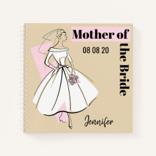Modebriefe neutrale Mutter des Bride-Platzes Notizbuch