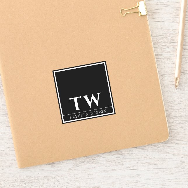 Modedesign Black Aufkleber (Notizbuch)