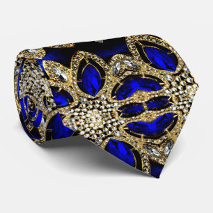 Modedesign der türkisblauen Marine Blaues Gold Krawatte