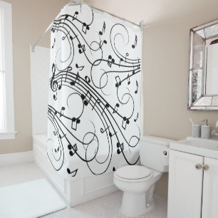 Modedesign Duschvorhang für trendy Musik