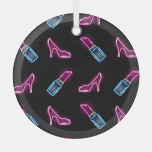 Modedesign mit Neon Icons. Ornament Aus Glas