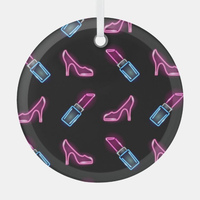 Modedesign mit Neon Icons. Ornament Aus Glas (Vorderseite)