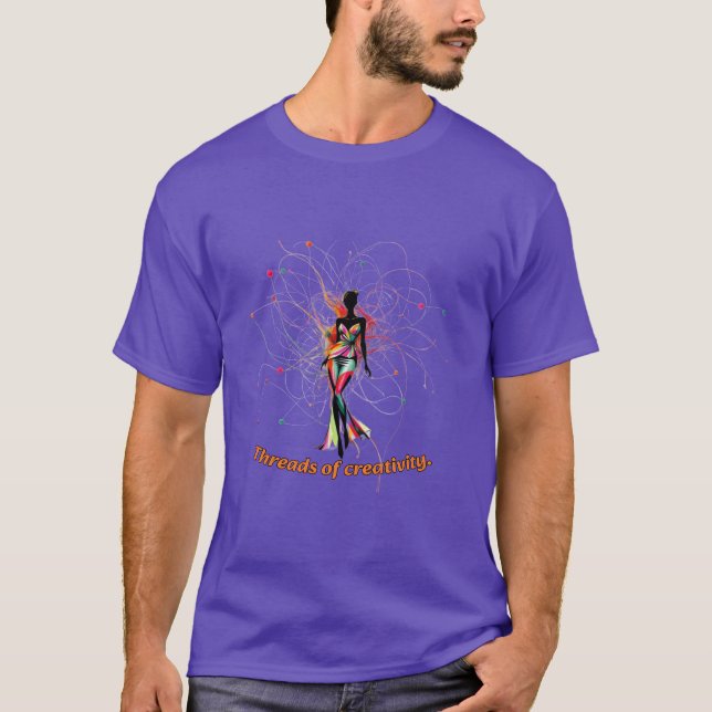 Modedesign : Threads der Kreativität. T-Shirt (Vorderseite)