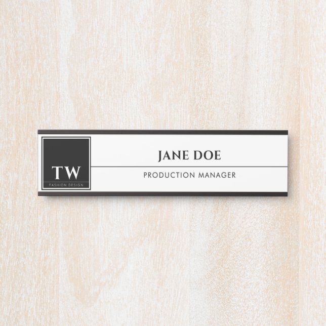 Modedesign weiß türschild (Vorderseite )