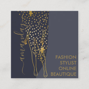 Modedesigner Logo QR Body SHAPE Stylist Moderner Quadratische Visitenkarte