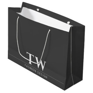 Modedesigner Schwarz Große Geschenktüte