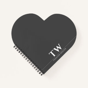 Modedesigner Schwarz Notizbuch