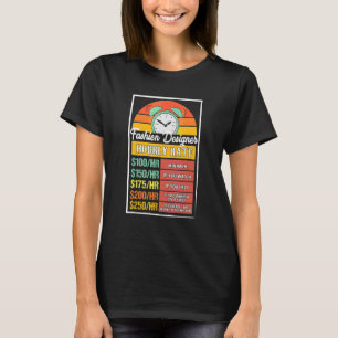 Modedesigner Stundensatz Gag T-Shirt