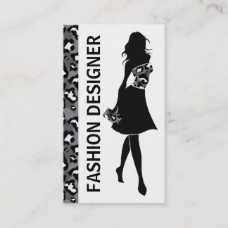 Modedesignerin schwarz-graue Panther drucken Visitenkarte
