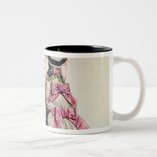 Modeentwürfe für Frauen von den 1860's Zweifarbige Tasse