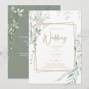Modeern Greenerity Wedding QR Code UAWG Einladung