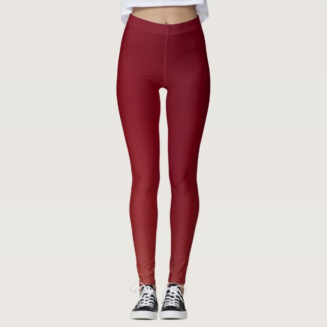 Modeerscheinende Leggings in Burgund (Vorderseite)