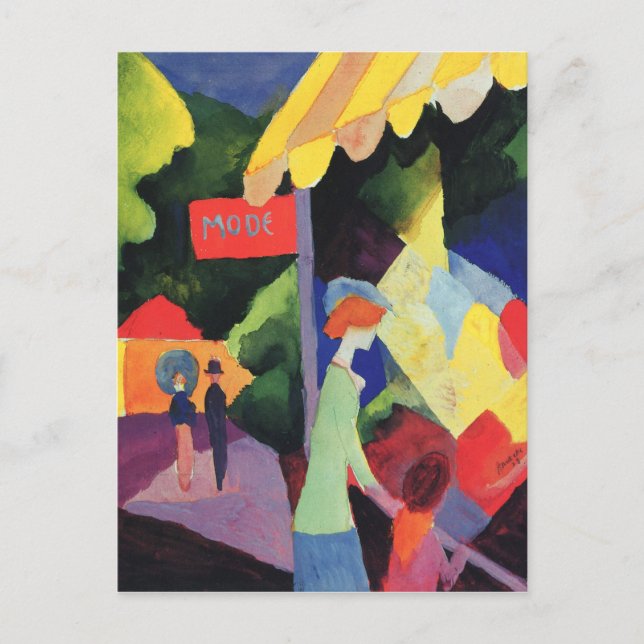 Modefenster von August Macke Postkarte (Vorderseite)