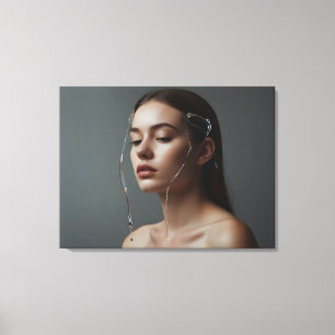 Modefrau feine Kunst Leinwanddruck