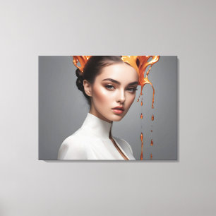 Modefrau feine Kunst Leinwanddruck