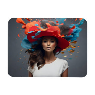 Modefrau feine Kunst Magnet