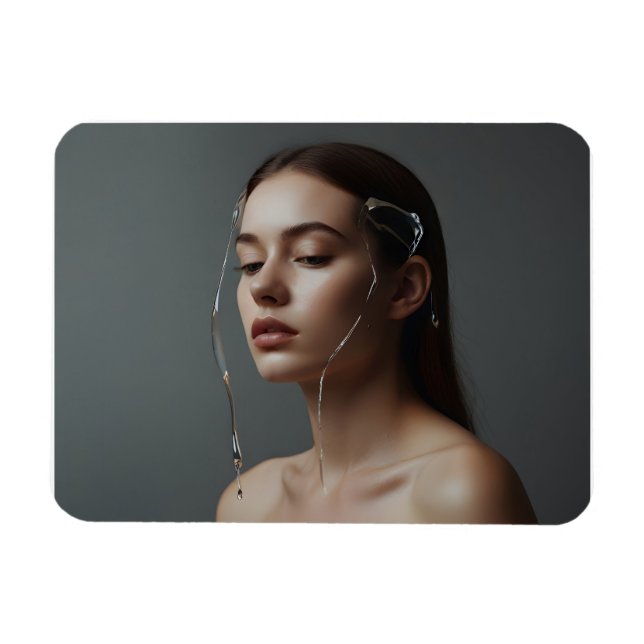 Modefrau feine Kunst Magnet (Horizontal)