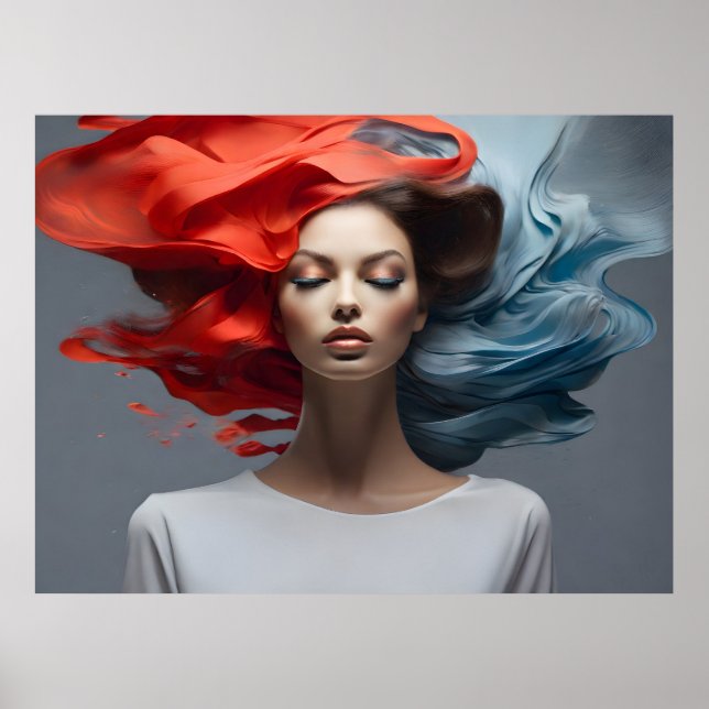 Modefrau feine Kunst Poster (Vorne)
