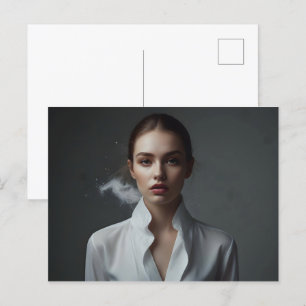 Modefrau feine Kunst Postkarte