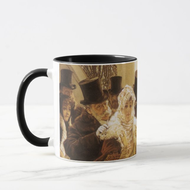 Modefrau von Tissot, Vintage Viktorianische Kunst Tasse (Links)