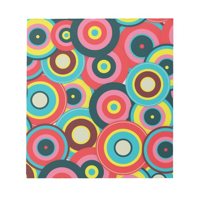 Modegeometrisch Vintag - Muster Stilvoll modern Notizblock (Vorderseite)