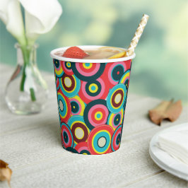 Modegeometrisch Vintag - Muster Stilvoll modern Pappbecher