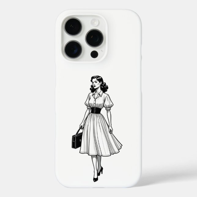 Modeglamour der 1950er Jahre Case-Mate iPhone Hülle (Rückseite)