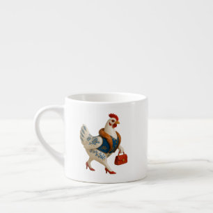 Modehenne mit Handtasche Espressotasse