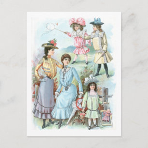 Modehüte der 1900er Jahre Postkarte