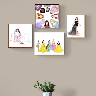 Modeillustration, Skizze, Poster