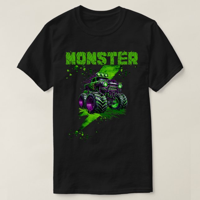 Modekindermonster-LKW-Jungs Jam Trucks Liebhaber T-Shirt (Design vorne)