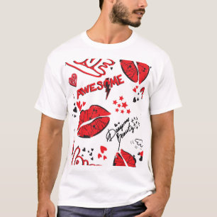 Modekizze Glamour: Girlish Print. T-Shirt