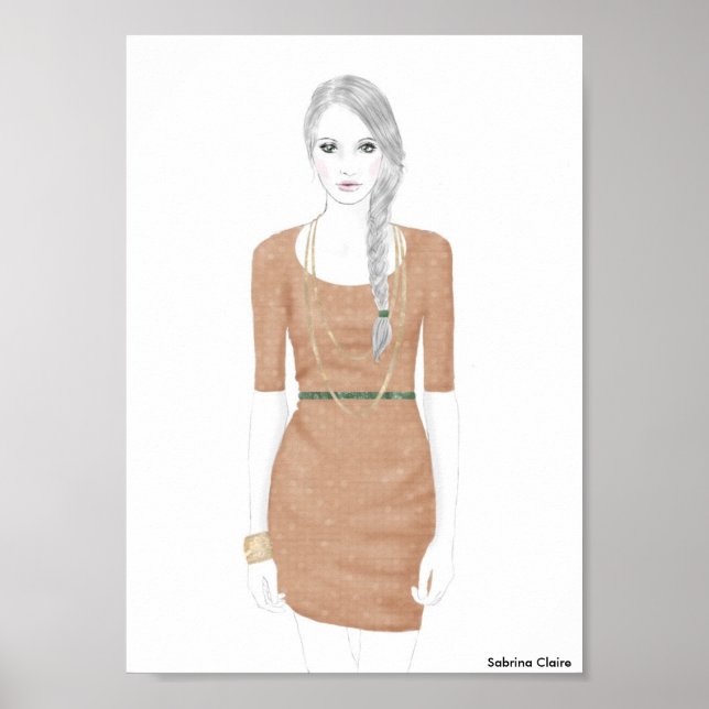 Modekizze - Sweater Dress Poster (Vorne)
