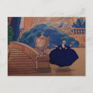 Modekleid ~ Deco Marie Antoinette Postkarte
