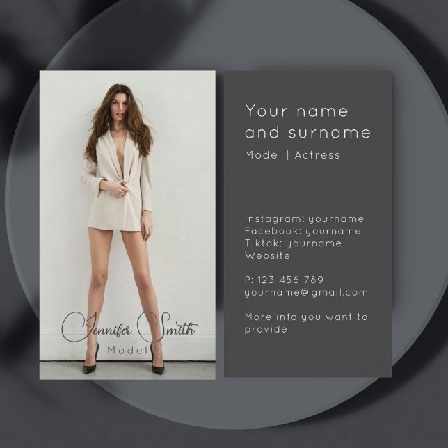 Model Acress fügen Sie Ihre eigene Foto Business C Visitenkarte (Von Creator hochgeladen)