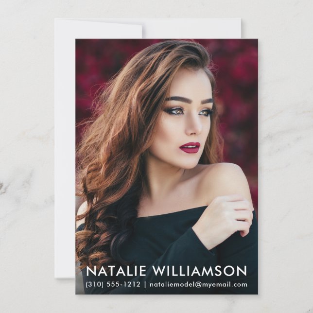 Model Actor 12x18 Comp Card 1 Foto Einladung (Vorderseite)