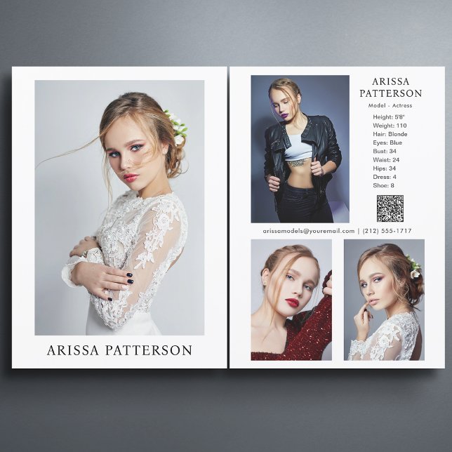 Model Actor 12x18 Comp SED Karte QR 4 Foto 2 Seite (Available in high quality print or digital download for quick messaging, email or self printing.)