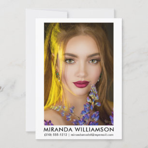 Model Actor Comp Card 1 Foto 12x18 weiß Einladung