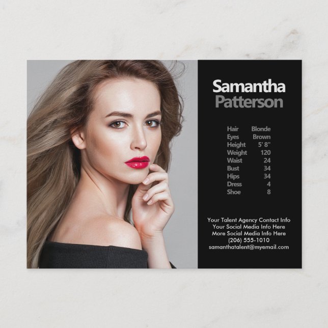 Model Actor Comp PostCard 1 Fotovorlage Postkarte (Vorderseite)