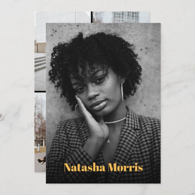 Model Actor Dancer 4 Foto Comp Einladung (Vorne/Hinten)