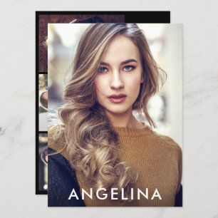 Model Actor Foto Beruflich Comp Card Schwarz W