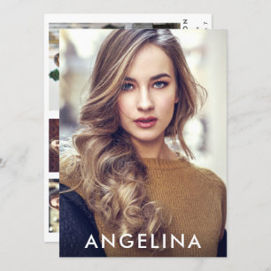 Model Actor Foto Pro Comp Card 5 Foto Back W